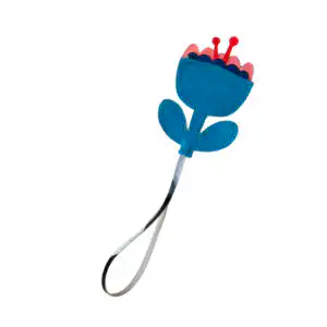 Charms Fior di Dondolo diponto a mano blu/rosa